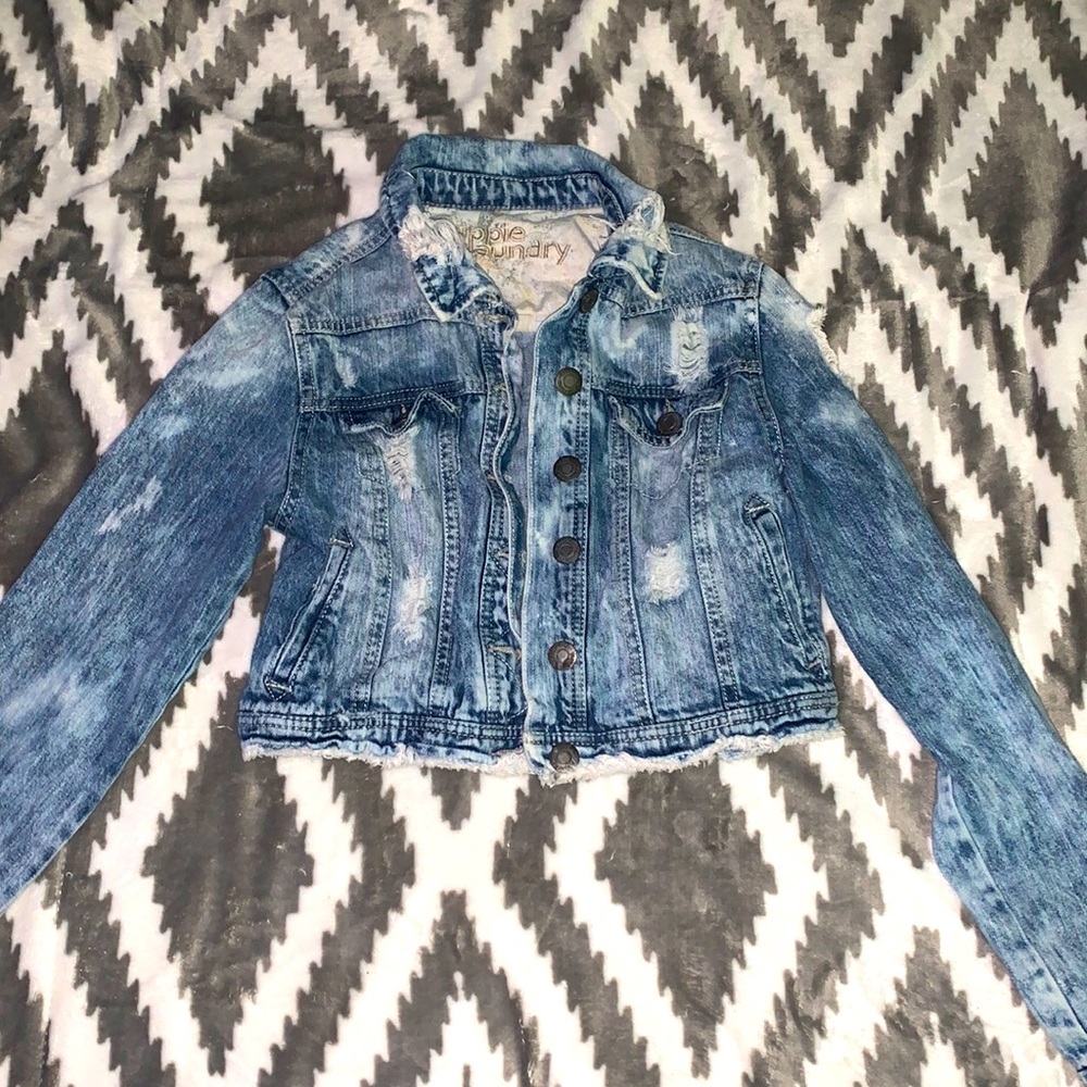 XS Cropped Denim Jacket